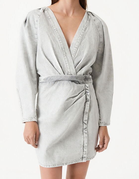 PALOA V-NECK DENIM DRESS